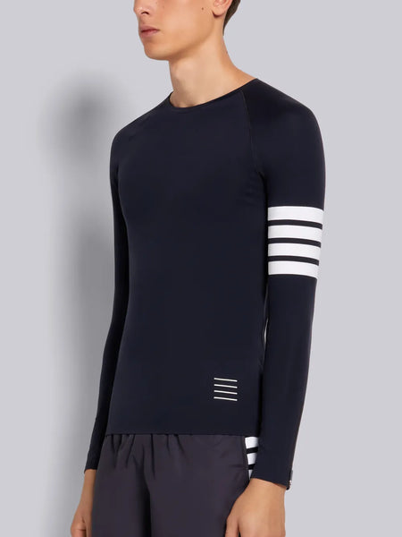 INTERLOCK 4-BAR COMPRESSION LONG SLEEVE TEE NAVY