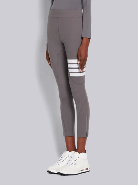 POLYAMIDE STRETCH INTERLOCK 4-BAR COMPRESSION TIGHTS MED GREY