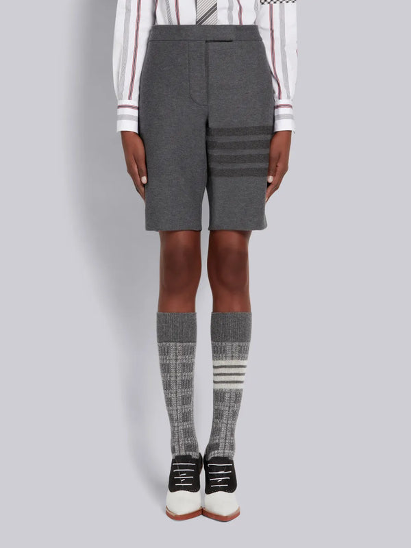 DOUBLE FACE TECH TWILL 4-BAR BERMUDA SHORTS - featured image