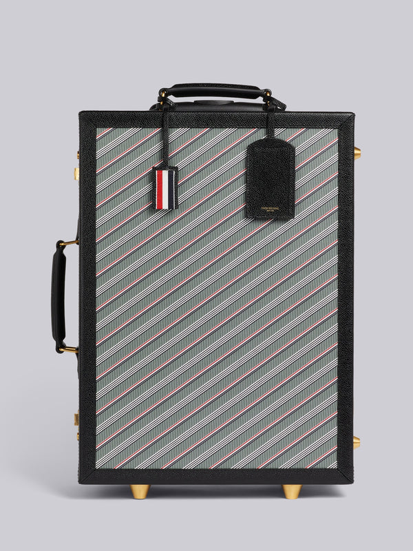 HARD SIDED CARRY ON SUITCASE WITH LEATHER FRAME IN MONOGRAM COATED CANVAS - L35, H49.5, W18 - featured image