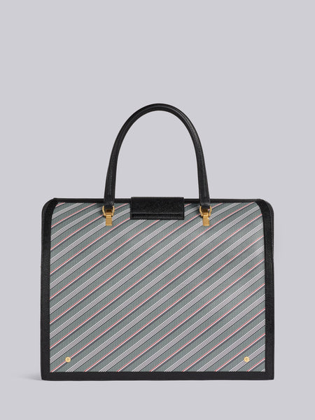 MEDIUM GREY MONOGRAM COATED CANVAS LEATHER FRAME MR. THOM BAG ミディアム グレー