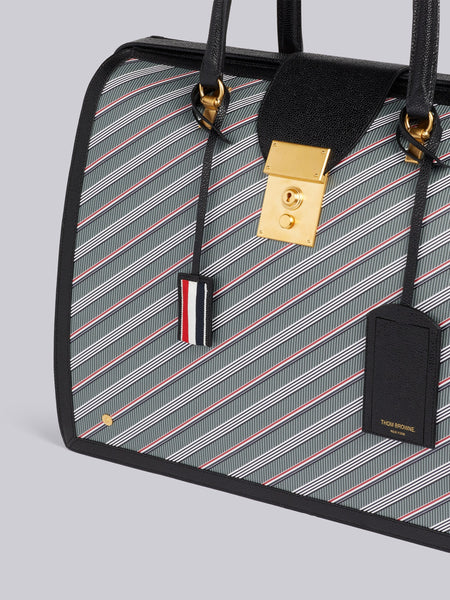 MEDIUM GREY MONOGRAM COATED CANVAS LEATHER FRAME MR. THOM BAG ミディアム グレー