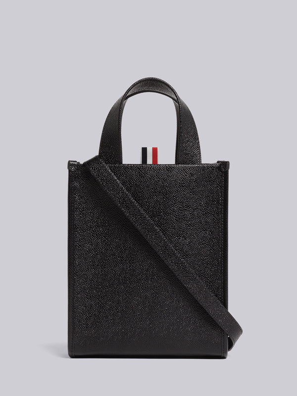 PEBBLE GRAIN LEATHER SMALL SQUARE TOTE BAG - image 6