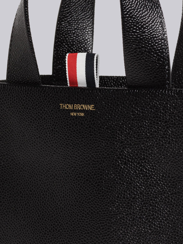 PEBBLE GRAIN LEATHER SMALL SQUARE TOTE BAG - image 3
