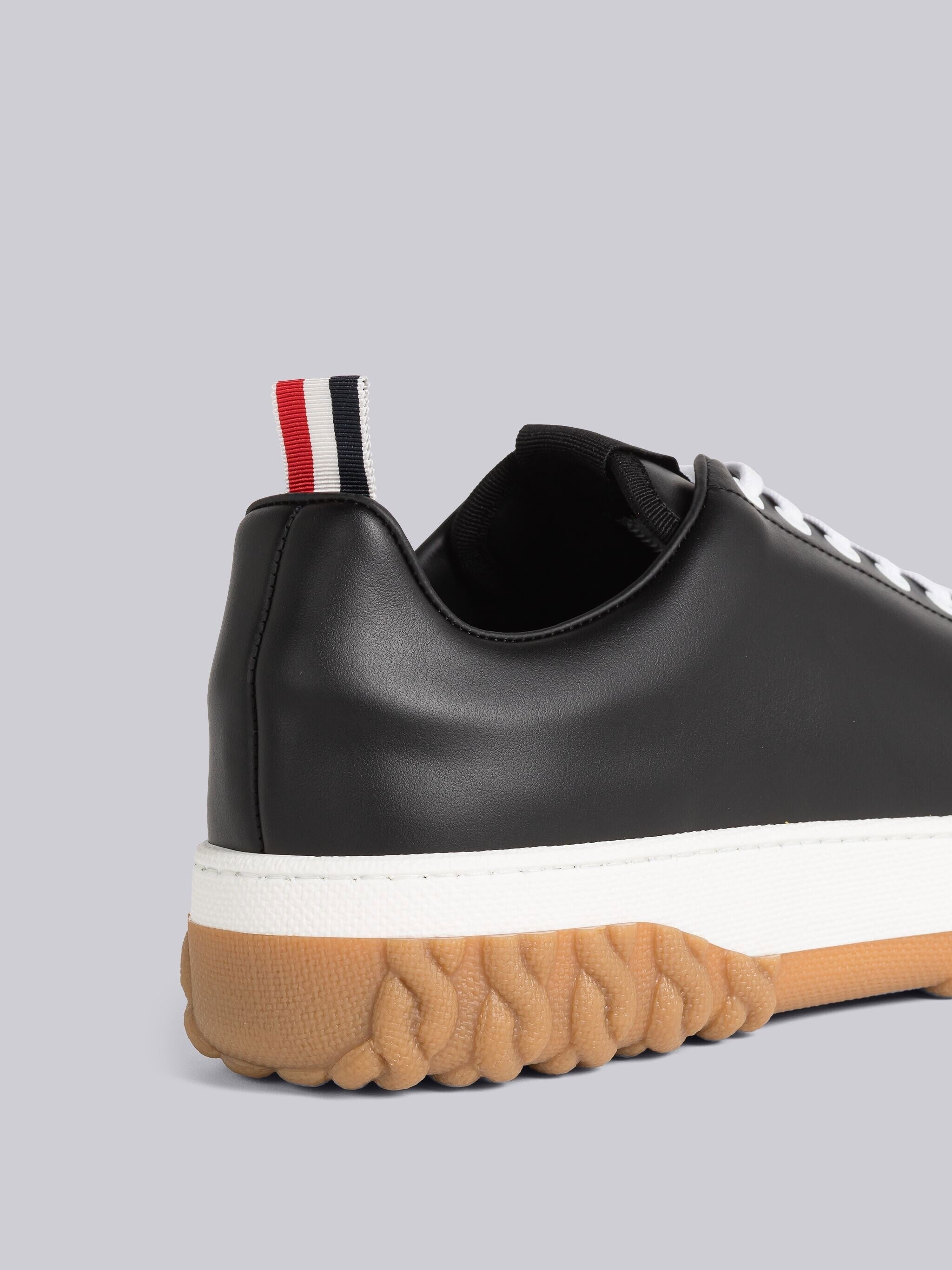 LETTERMAN TRAINER WITH CABLE KNIT SOLE IN VITELLO CALF