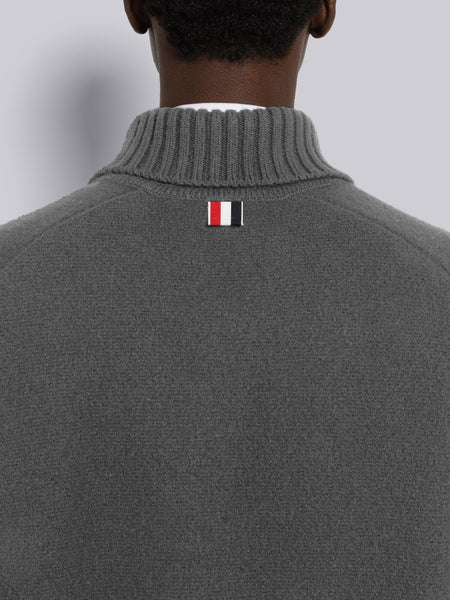 MILANO RWB STRIPED CAR COAT MED GREY