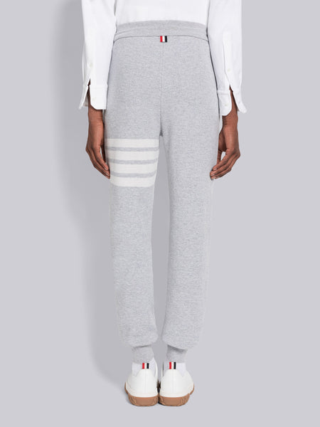 CASHMERE WAFFLE 4-BAR SWEATPANTS LT GREY