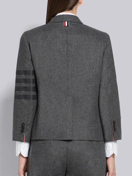 FLANNEL TONAL 4-BAR CROPPED SPORTCOAT MED GREY