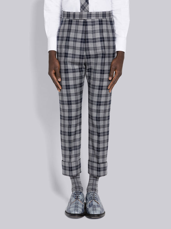 TARTAN WOOL TWILL BACKSTRAP TROUSER - featured image
