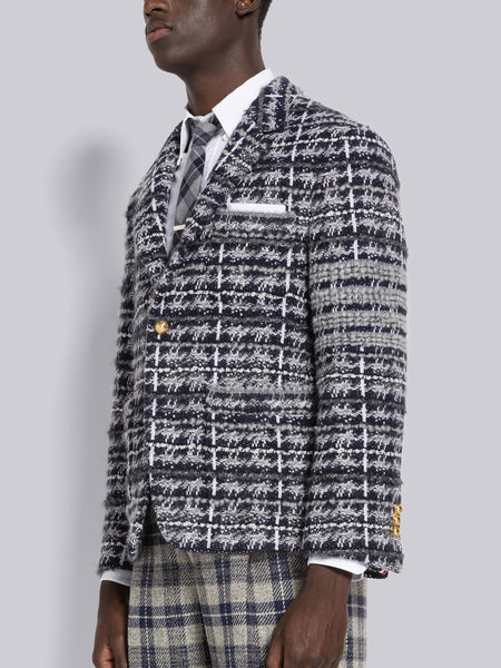TWEED SINGLE-BREASTED BLAZER MED GREY