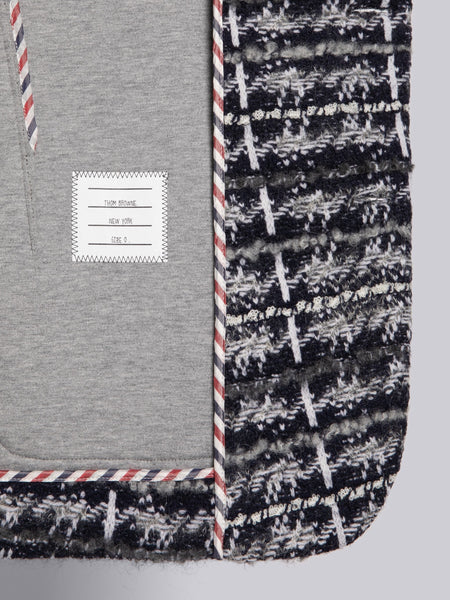 TWEED SINGLE-BREASTED BLAZER MED GREY