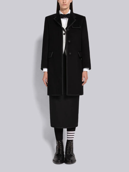 CASHMERE CHESTERFIELD COAT BLACK