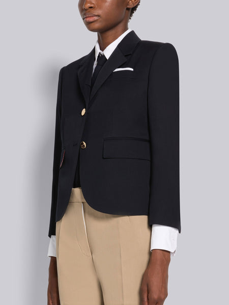 WOOL GABARDINE HIGH ARMHOLE SPORT COAT NAVY
