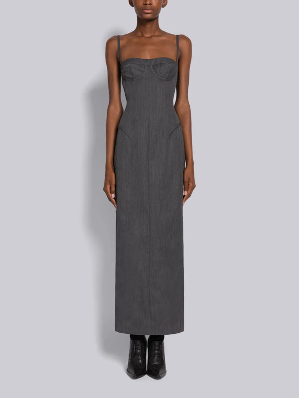 WOOL GABARDINE CORSET PENCIL DRESS - image 2