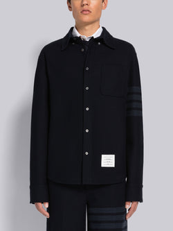 DOUBLE FACE TECH TWILL 4-BAR BUTTON DOWN SHIRT JACKET