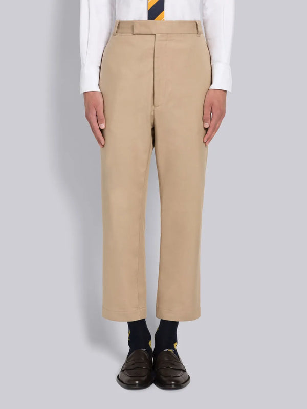 COTTON TWILL STRAIGHT LEG TROUSERS - featured image