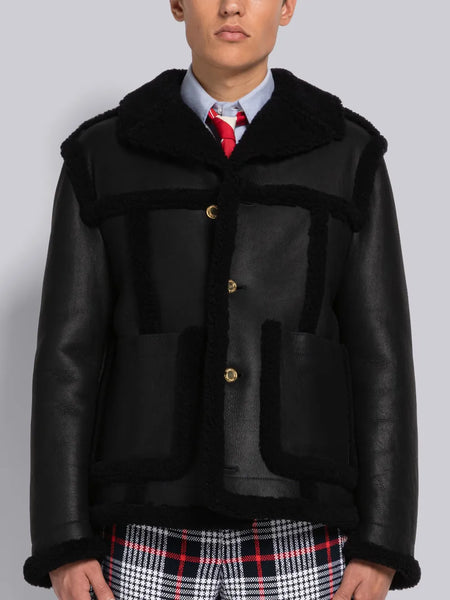 DYED SHEARLING JACKET NAVY