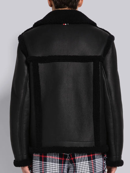 DYED SHEARLING JACKET NAVY