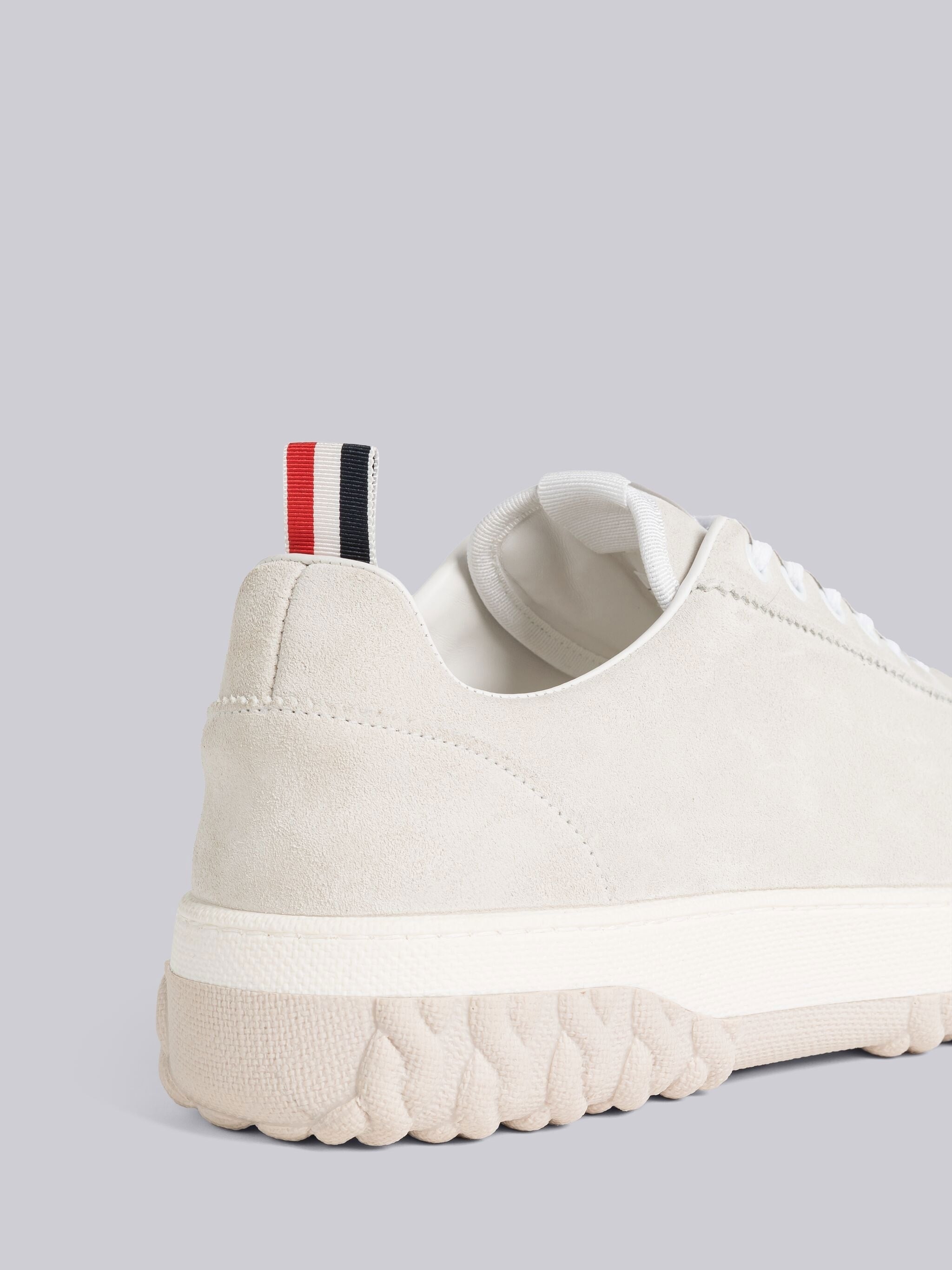 CALF SUEDE CABLE KNIT SOLE FIELD SHOE | Thom Browne