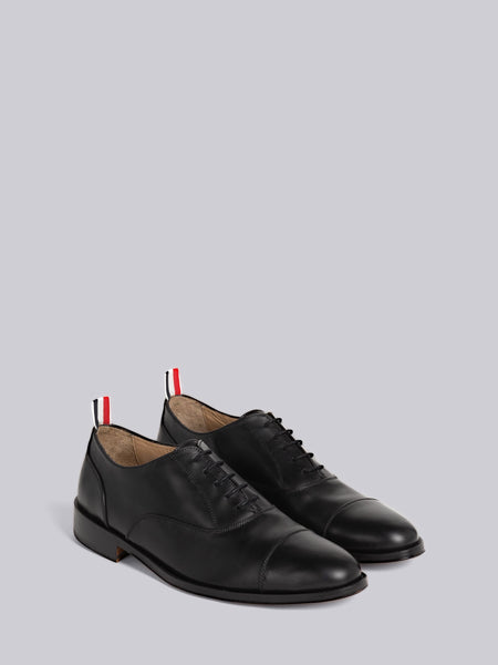 VITELLO CALF LEATHER CAP TOE OXFORD BLACK