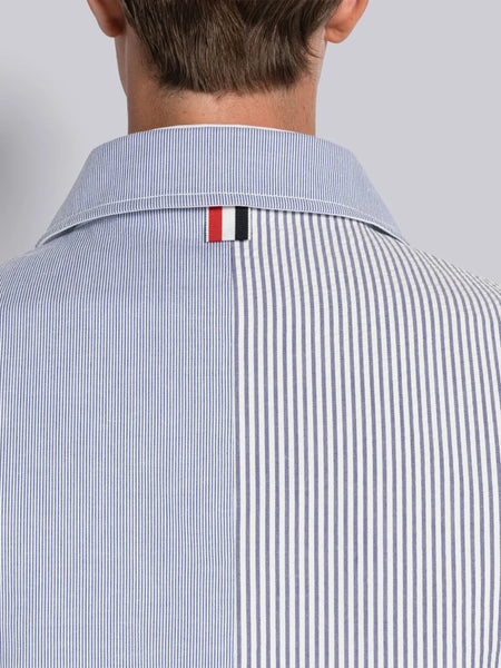 FUN-MIX SEERSUCKER GOLF JACKET NAVY
