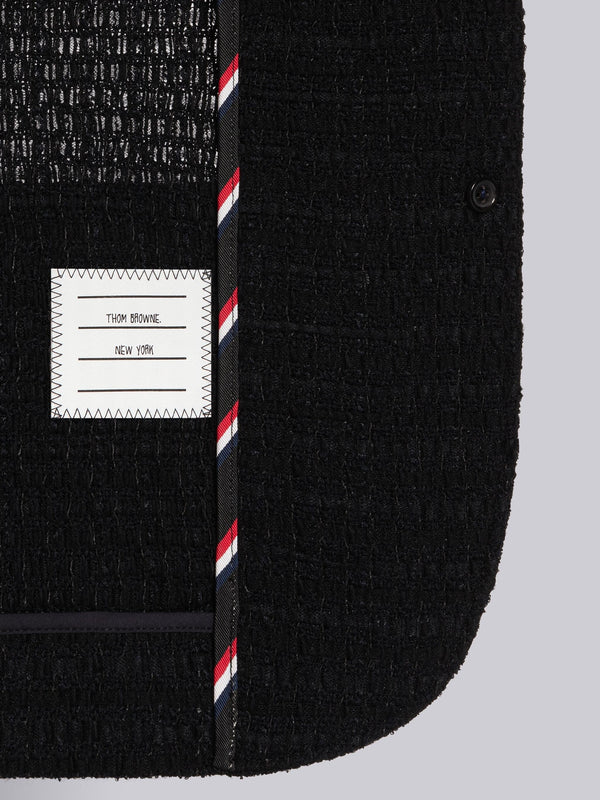 SEERSUCKER TULLE TWEED CROPPED SACK SPORT COAT - image 4