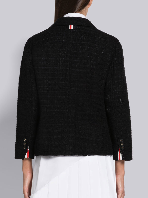 SEERSUCKER TULLE TWEED CROPPED SACK SPORT COAT - image 5