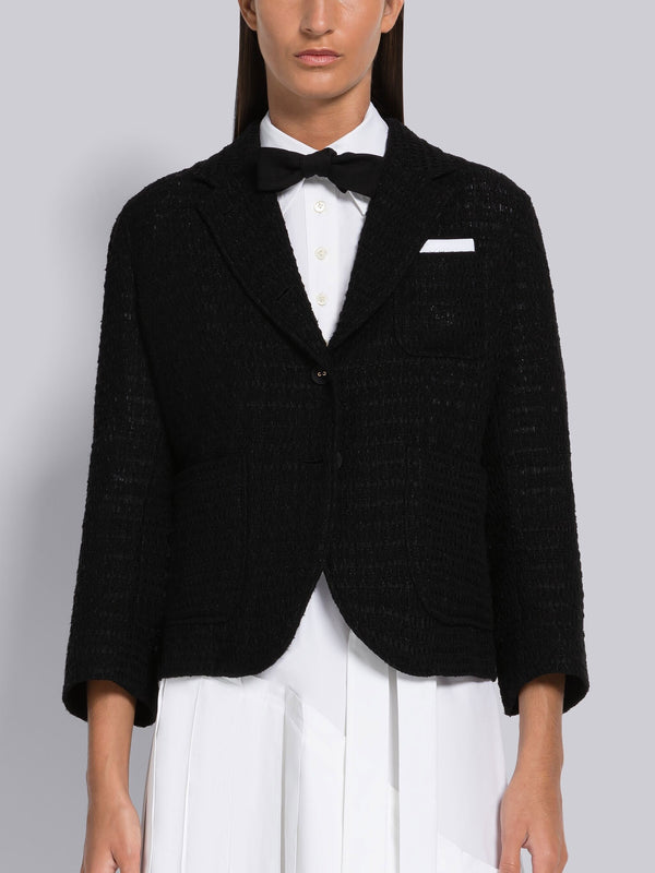 SEERSUCKER TULLE TWEED CROPPED SACK SPORT COAT - featured image