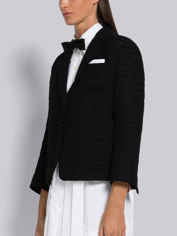 SEERSUCKER TULLE TWEED CROPPED SACK SPORT COAT - image 3
