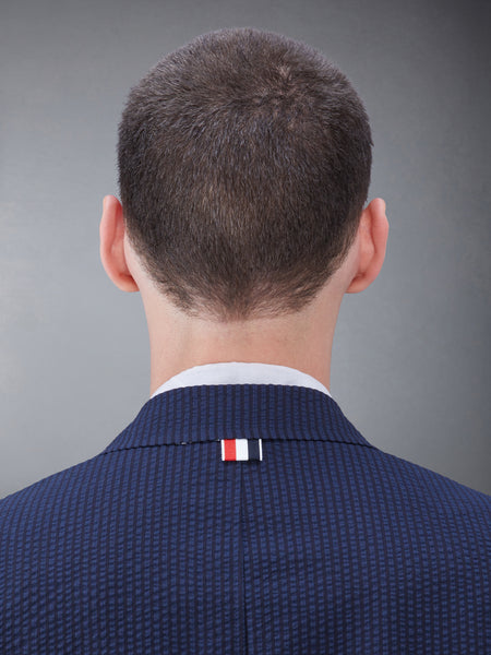 WOOL SEERSUCKER PATCH POCKET SPORT COAT NAVY