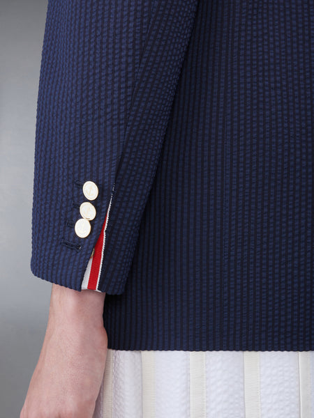 WOOL SEERSUCKER PATCH POCKET SPORT COAT NAVY