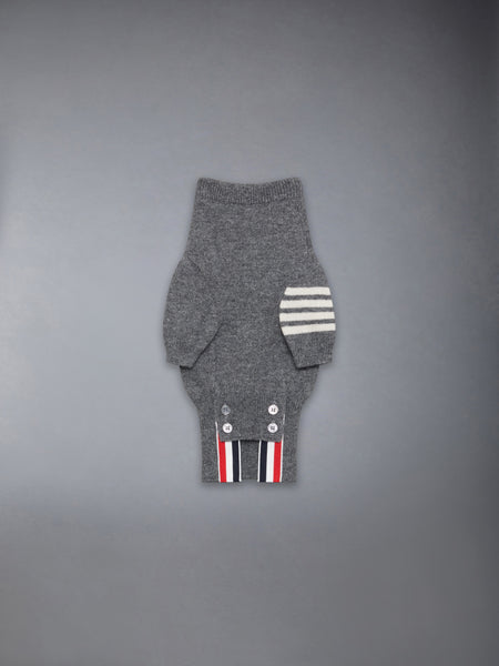 HECTOR BROWNE CASHMERE JERSEY STITCH DOG JUMPER MED GREY