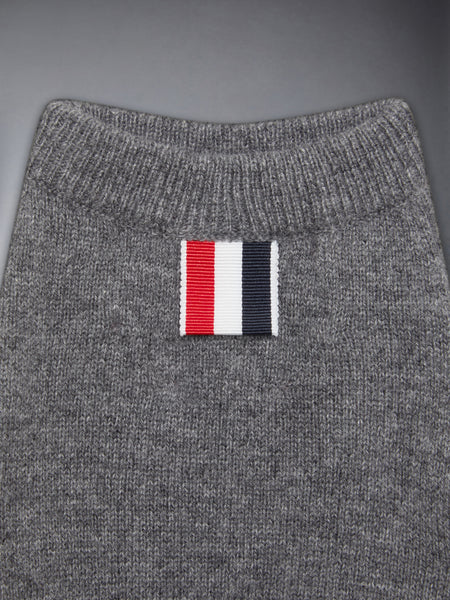 HECTOR BROWNE CASHMERE JERSEY STITCH DOG JUMPER MED GREY