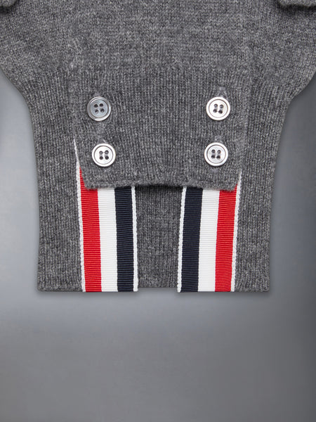HECTOR BROWNE CASHMERE JERSEY STITCH DOG JUMPER MED GREY