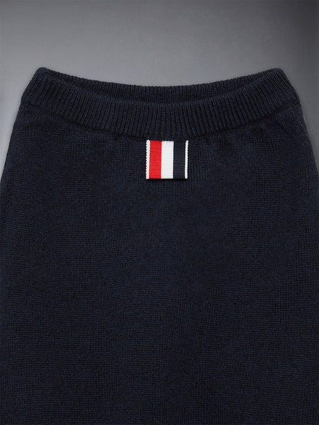 HECTOR BROWNE CASHMERE JERSEY STITCH DOG JUMPER NAVY