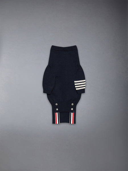 HECTOR BROWNE CASHMERE JERSEY STITCH DOG JUMPER NAVY