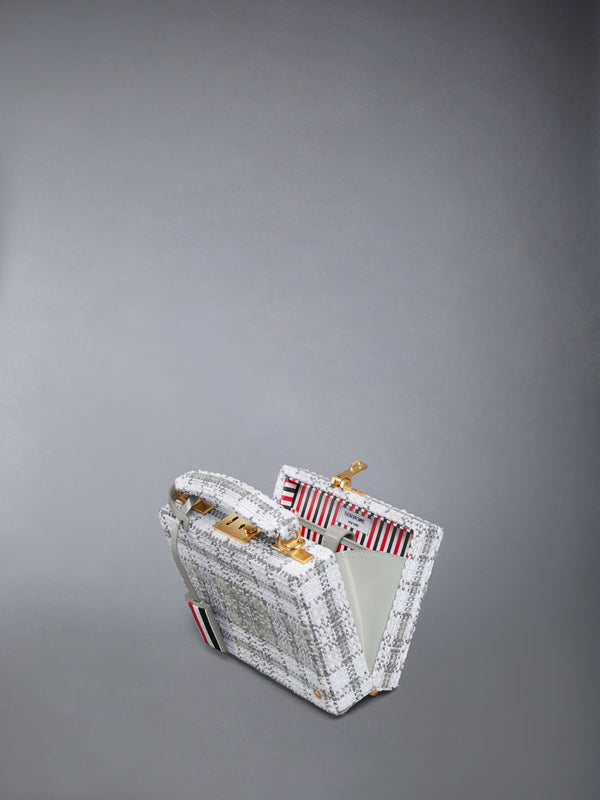 Tartan Tweed Woven Chain Micro Attache Case - image 4