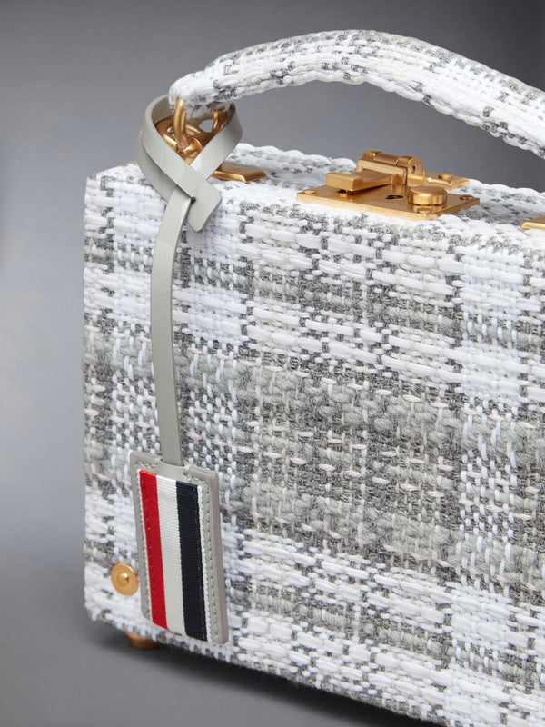 Tartan Tweed Woven Chain Micro Attache Case - image 5