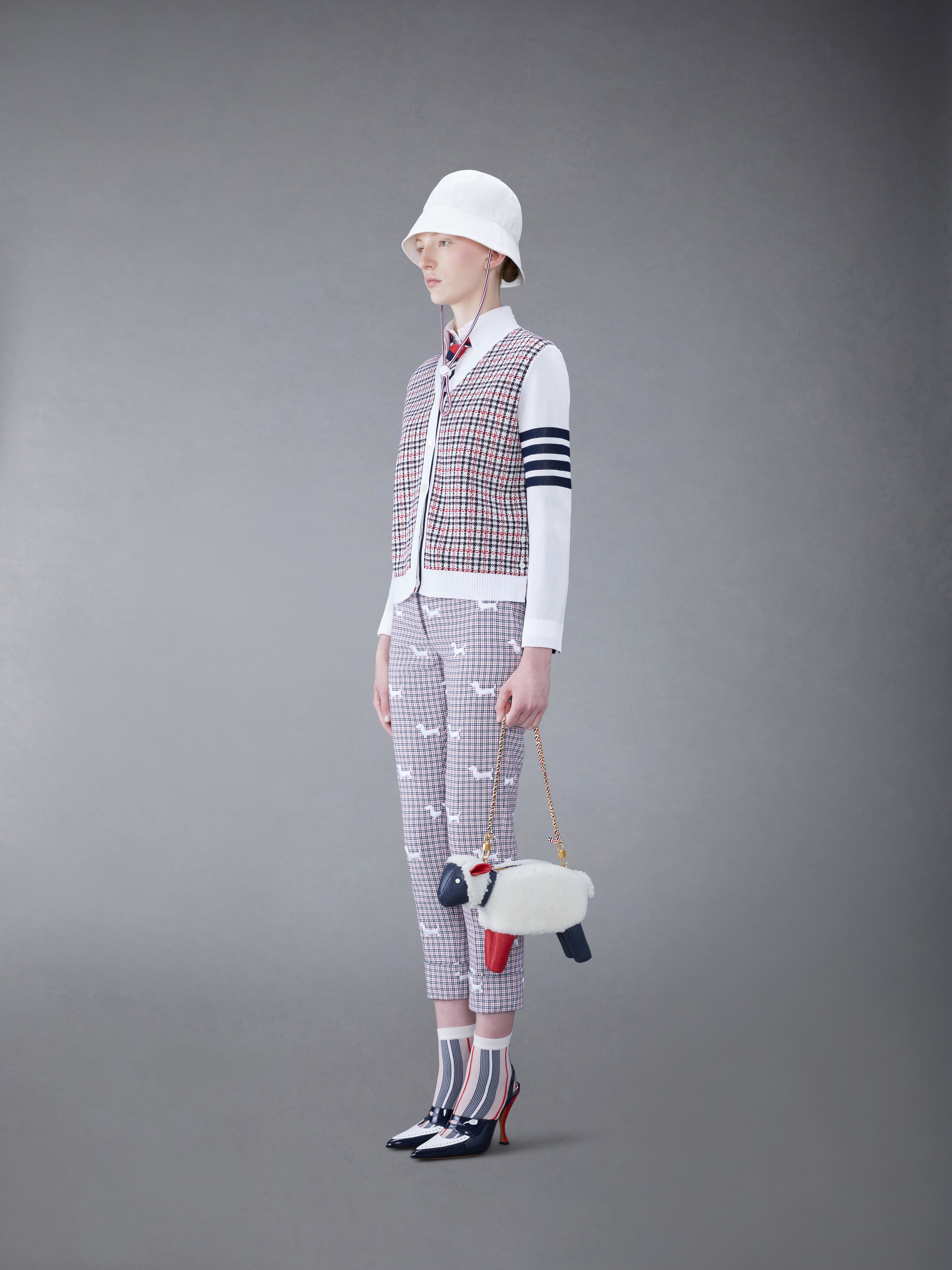 Sheep Bag in Shearling & Pebble Grain | Thom Browne