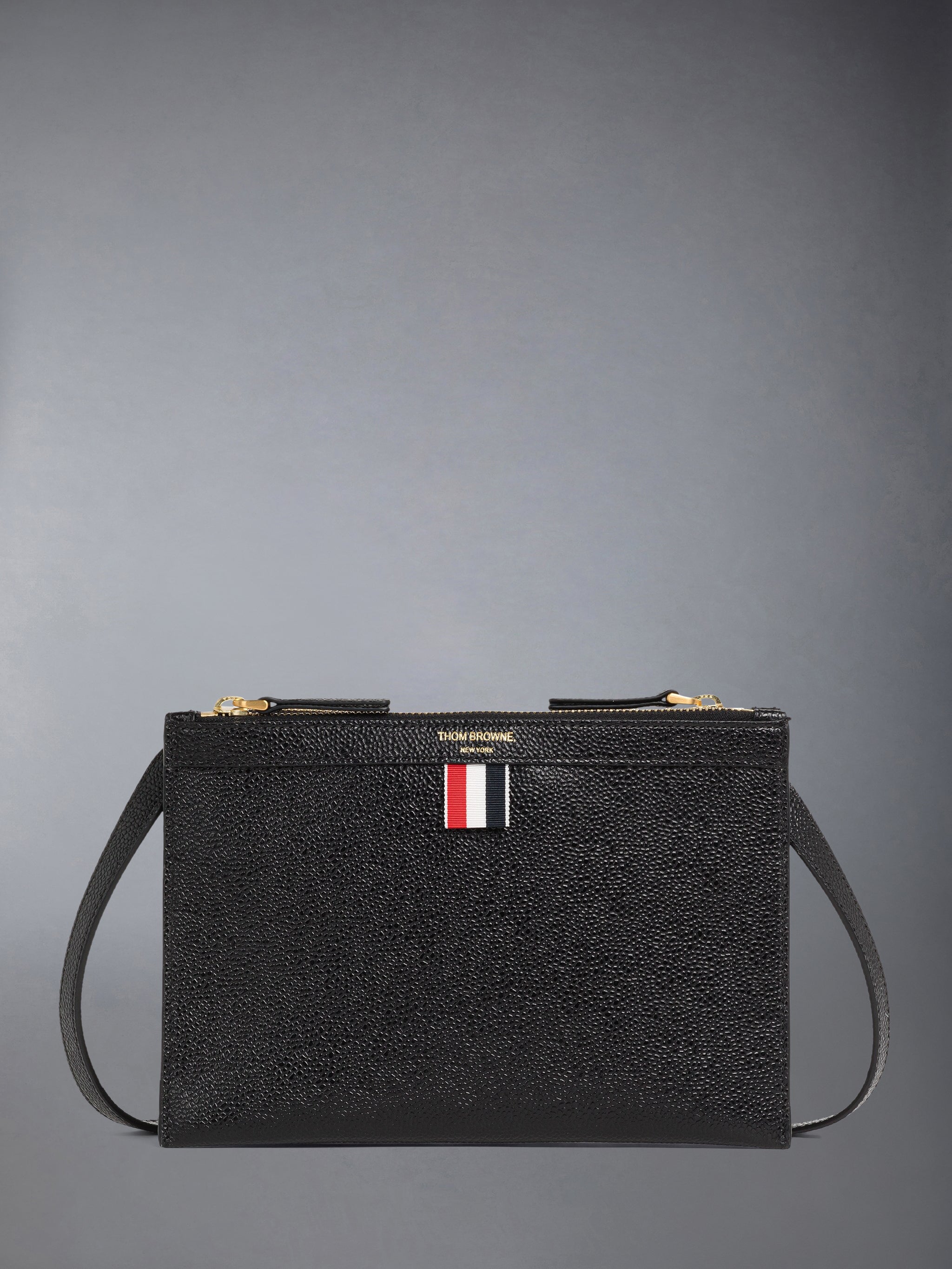 ショルダーバッグ・ポシェット THOM BROWNE Woman Shoulder bag Black FAP341A001 001 Mini Hector Crossbody Bag In Pebble Grain | Thom Browne