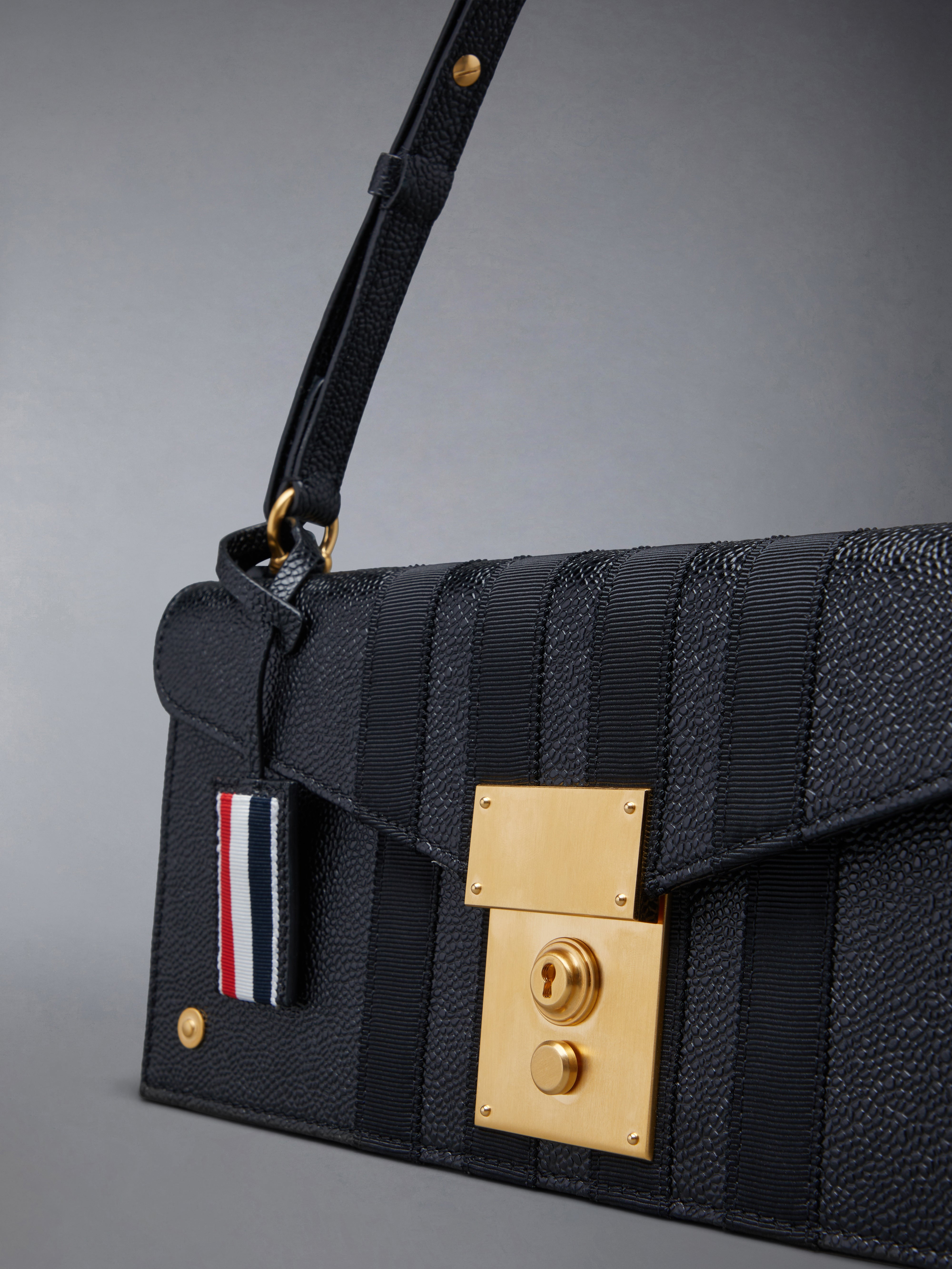 Pebble Grain 4 Bar Mrs. Thom Baguette Bag | Thom Browne