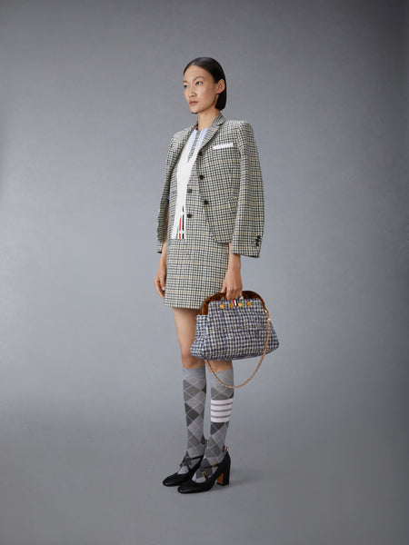 GUNCLUB CHECK HAIRY MOHAIR BERMUDA BAG