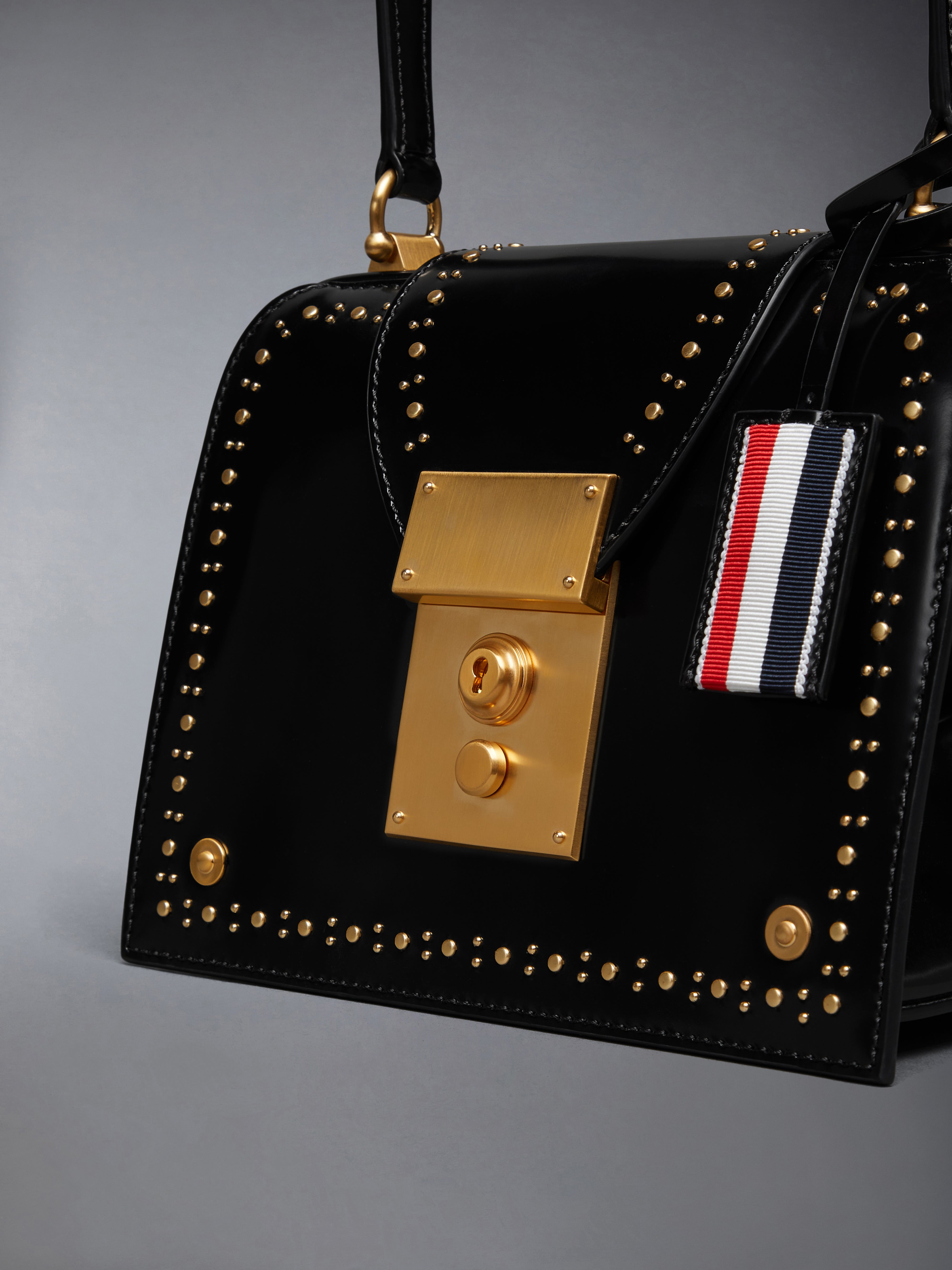 Soft Spazzolato Stud Mrs. Thom Triangle Bag | Thom Browne