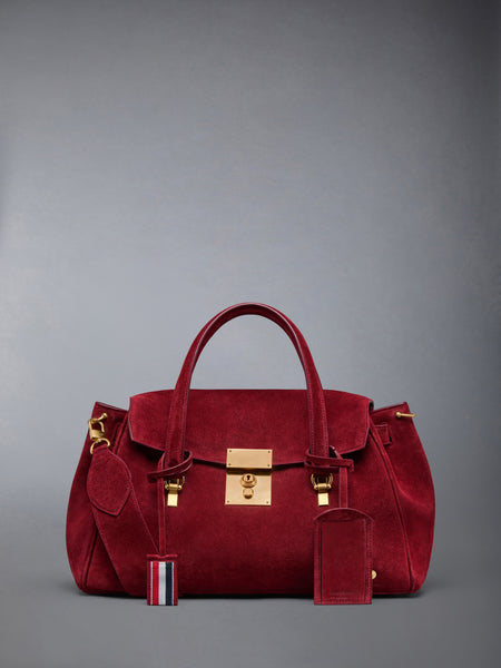 BOLTON BAG IN CALF SUEDE BURGUNDY