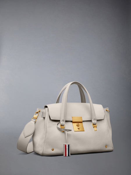 BOLTON BAG IN SOFT PEBBLE GRAIN LEATHER OFF WHITE