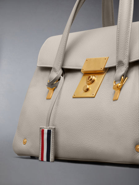 BOLTON BAG IN SOFT PEBBLE GRAIN LEATHER OFF WHITE