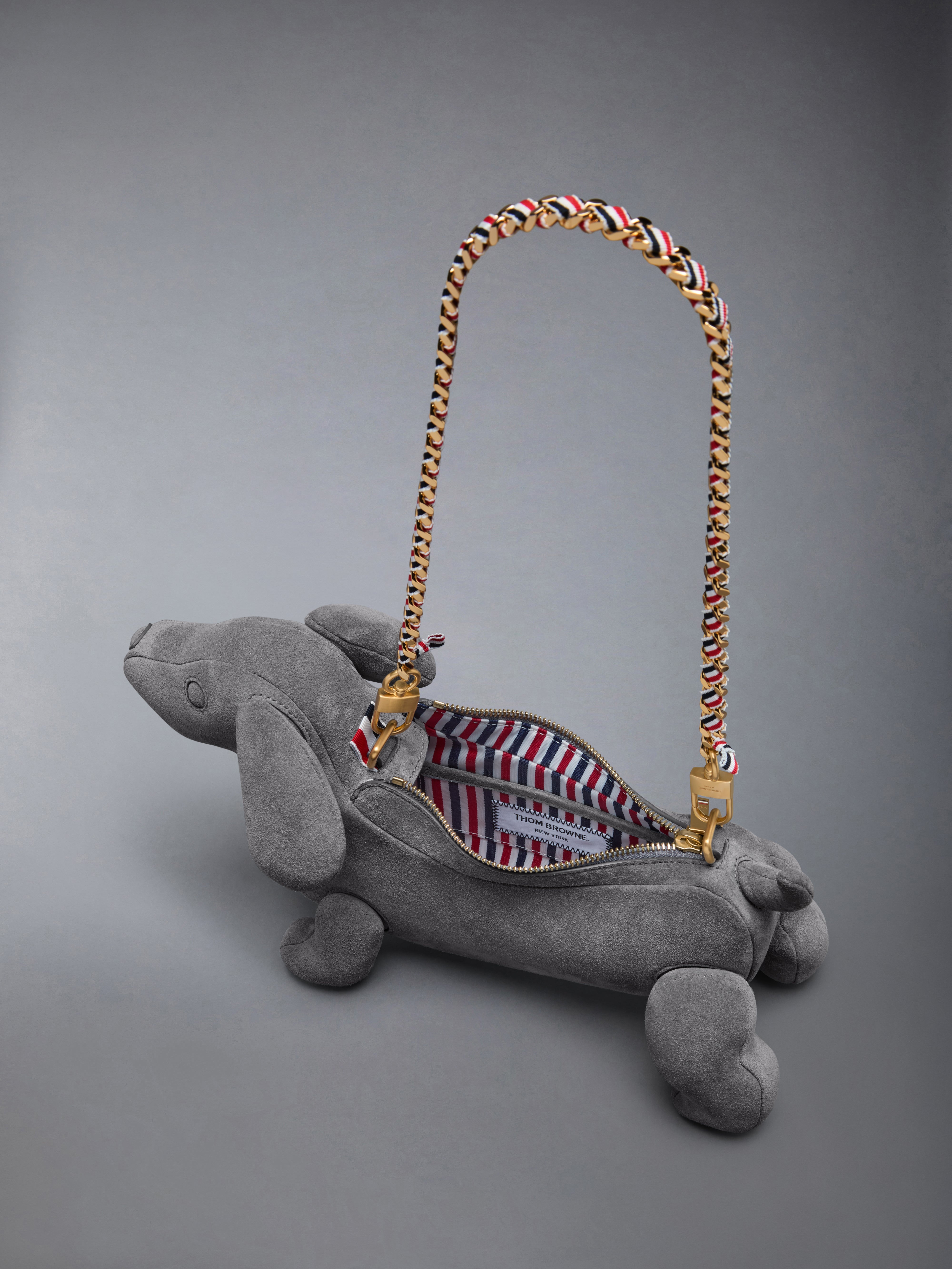 Baby Hector Bag In Calf Suede | Thom Browne
