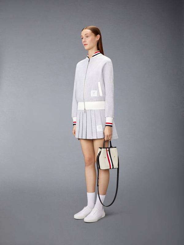 RWB STRIPE BUCKET BAG IN SALT AND PEPPER COTTON CANVAS - image 4