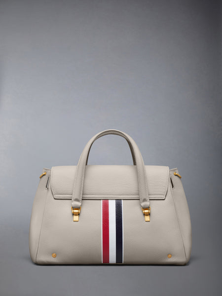 RWB STRIPE BOLTON BAG IN SOFT PEBBLE GRAIN LEATHER OFF WHITE