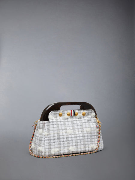 JR. TEVIOT BAG IN REPP STRIPE POUF TWEED MED GREY